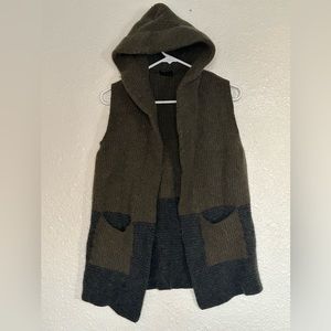 LIME Wool Hoodie Vest Size S
